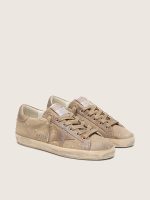Women's Super-Star in tobacco canvas with suede star and crystal inserts - Image 2