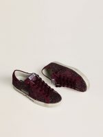 Women's Super-Star LTD in cherry glitter with cherry suede star - Image 2