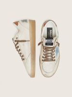 Women's Ball Star LTD in white leather with light blue embroidered star - Image 3