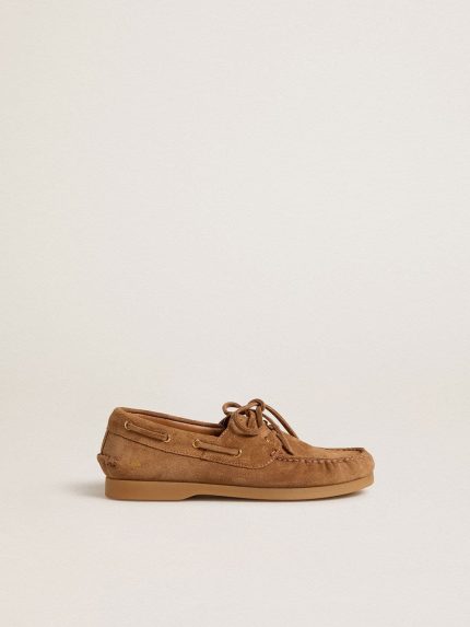 Junior Cruise loafer in light brown suede