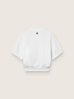 Women's white cropped sports T-shirt - Image 2