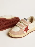 Ball Star Young in nappa with nappa star and pink suede heel tab - Image 4