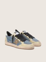 Men's Ball Star LTD in denim blue suede with metallic gold leather star - Image 2