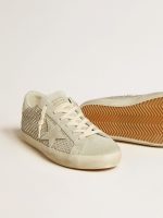 Women's Super-Star with gray suede star and Swarovski crystal mesh - Image 3