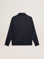 Dark blue zipped sweatshirt with white strip and contrasting stars - Image 6
