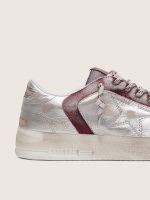 Men's Stardan LAB in burgundy and silver leather and glitter - Image 4