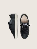 Junior Super-Star in black leather with black glitter star - Image 3