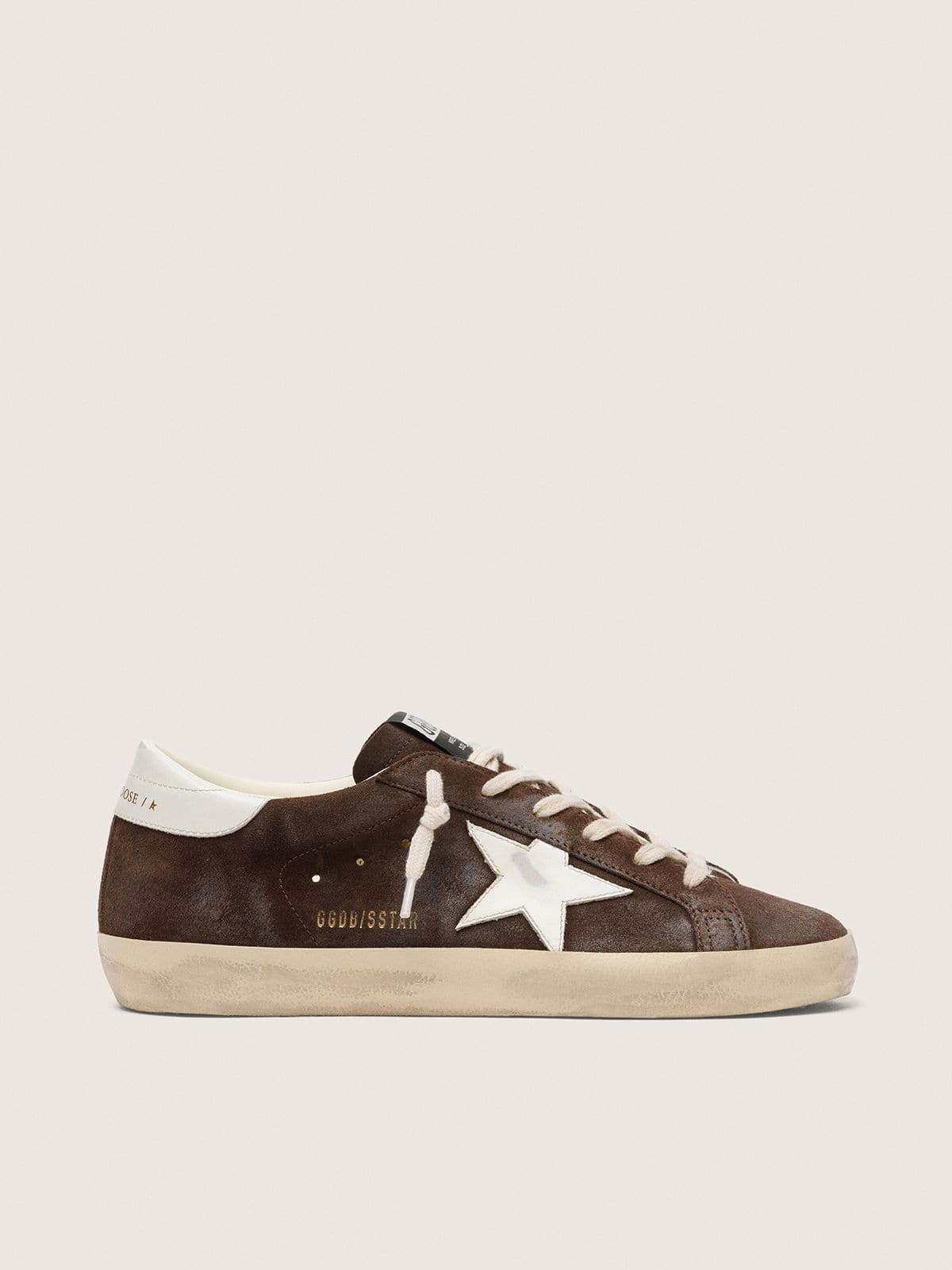 e473687621c2fbd685989dbdec91bdfdded3d8da6a4d752cd8ca9e87380b6294 Men's Super-Star in brown suede with white star - Image 1