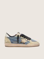 Men's Ball Star LTD in denim blue suede with metallic gold leather star