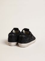 Women's Super-Star in black pony skin with black Swarovski crystals and black suede star - Image 4