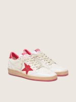 Women's Ball Star Wishes in white leather with a red star and heel tab - Image 2