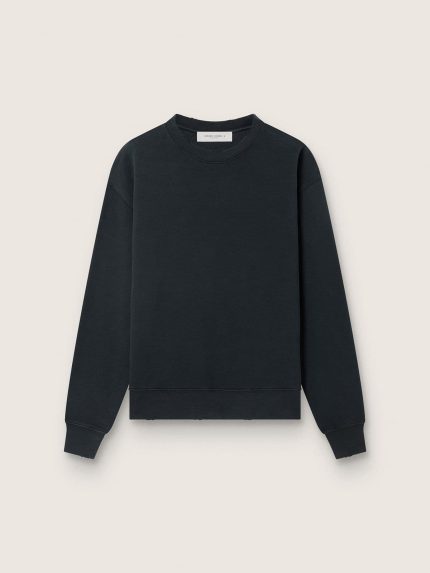 Sweatshirt in washed black with reverse logo on the back - Jersey Capsule