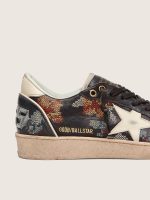 Women's Ball Star LTD in ebony nappa with multicolor embroidery and white star - Image 5