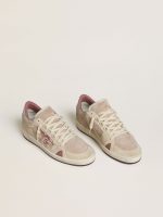 Women's Ball Star LTD in pink and beige suede with pearl-gray leather heel tab - Image 2