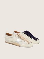 Men's True-Star in light gray suede with metallic silver star and heel tab - Image 2