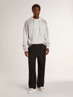Men's Stardan in nubuck and crackle leather with silver metallic leather star - Image 6