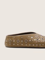 Women's Tierra in khaki suede with silver studs - Image 5