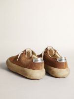 Women's Space-Star in tobacco-colored suede with perforated star - Image 5