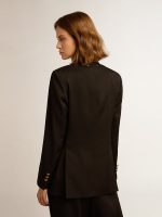 Women's black double-breasted blazer - Image 4