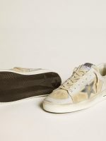 Men's Stardan in nubuck and crackle leather with silver metallic leather star - Image 4