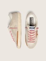 Women's Super-Star LTD in pearl suede with brick-red star and embroidery - Image 3