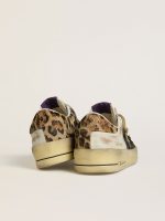 Women's Stardan in nappa and mesh with leopard-print pony skin heel tab - Image 4