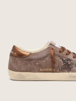 Women's Super-Star LTD in brown suede with brown glitter star - Image 4