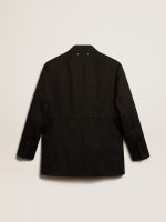 Women's tuxedo jacket in black wool gabardine - Image 5