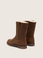 Young Wish Star boots in brown suede with raised floral pattern - Image 3