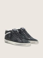 Men's Mid Star in nubuck with black leather star and silver flash - Image 2