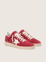 Women's Ball Star in red suede with white leather star and heel tab - Image 2