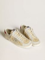 Men's Stardan in nubuck and crackle leather with silver metallic leather star - Image 2