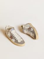 Women's Mid Star in nappa and suede with light brown metallic leather star - Image 2