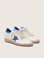 Women's Ball Star Wishes in white nappa leather with bright blue star and heel tab - Image 2
