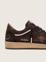 Women's Ball Star in brown suede with brown leather star and heel tab - Image 5