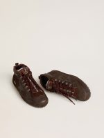 Men's Mid Star Ski in brown suede with leather star and suede heel tab - Image 2