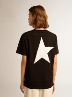 Black Star Collection T-shirt with contrasting white logo and star - Image 4