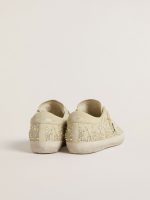 Women's Super-Star in beige suede with pearls and Swarovski crystals - Image 4
