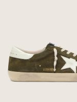 Men's Super-Star in olive-green suede with white leather star - Image 5
