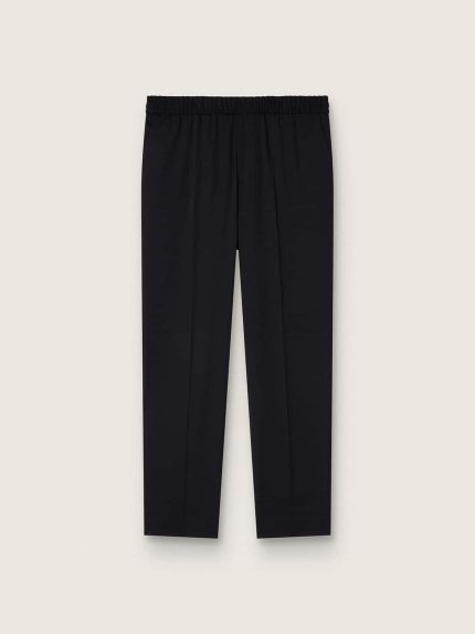 Men's black wool gabardine pants