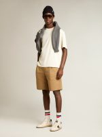T-shirt in aged white with reverse logo on the back - Jersey Capsule - Image 4