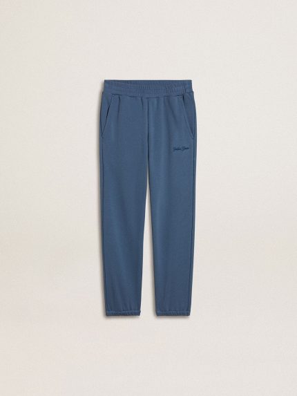 Kids' blue joggers with embroidery