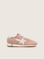 Junior Marathon in pink suede with white star