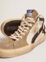 Men's Slide with leopard print pony skin star and black flash - Image 4