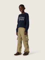 Journey boys' sweatshirt in blue cotton blend with a contrasting logo - Image 3