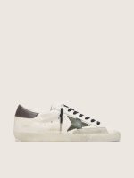 Men's Super-Star in nappa with green leather star and gray leather heel tab