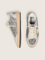 Women's Ball Star in silver glitter with ice-gray suede inserts - Image 4