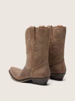 Women's low Wish Star boots in gray suede with star embroidery - Image 4