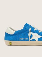 Junior Super-Star in bright blue suede with white leather star - Image 4