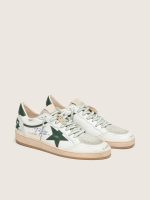 Women's Ball Star LTD in white leather with green star and Skins - Image 3